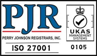 PJR ISO 27001 Certified, UKAS Management Systems 0105