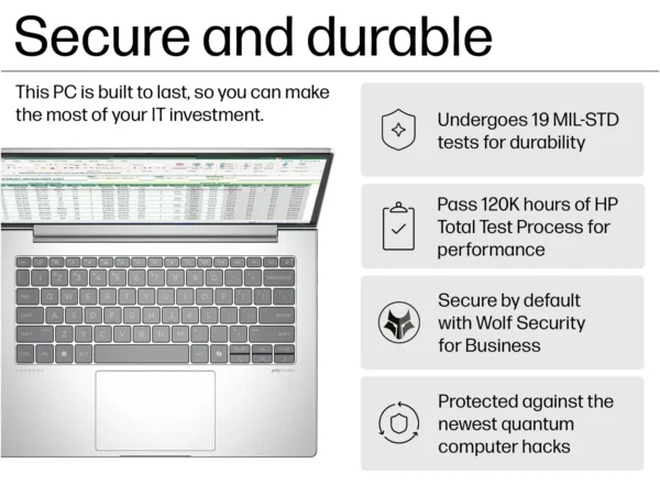 Security info of HP ProBook 440 G11 14” Business Laptop – Core™ Ultra 5