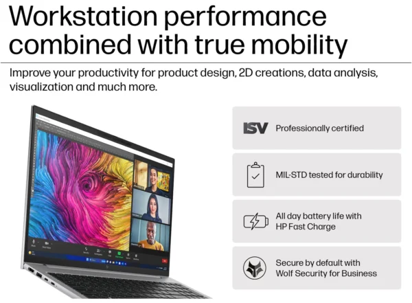 HP ZBook Firefly G11 16 Mobile Workstation Core Ultra 7 & NVIDIA RTX A500 info